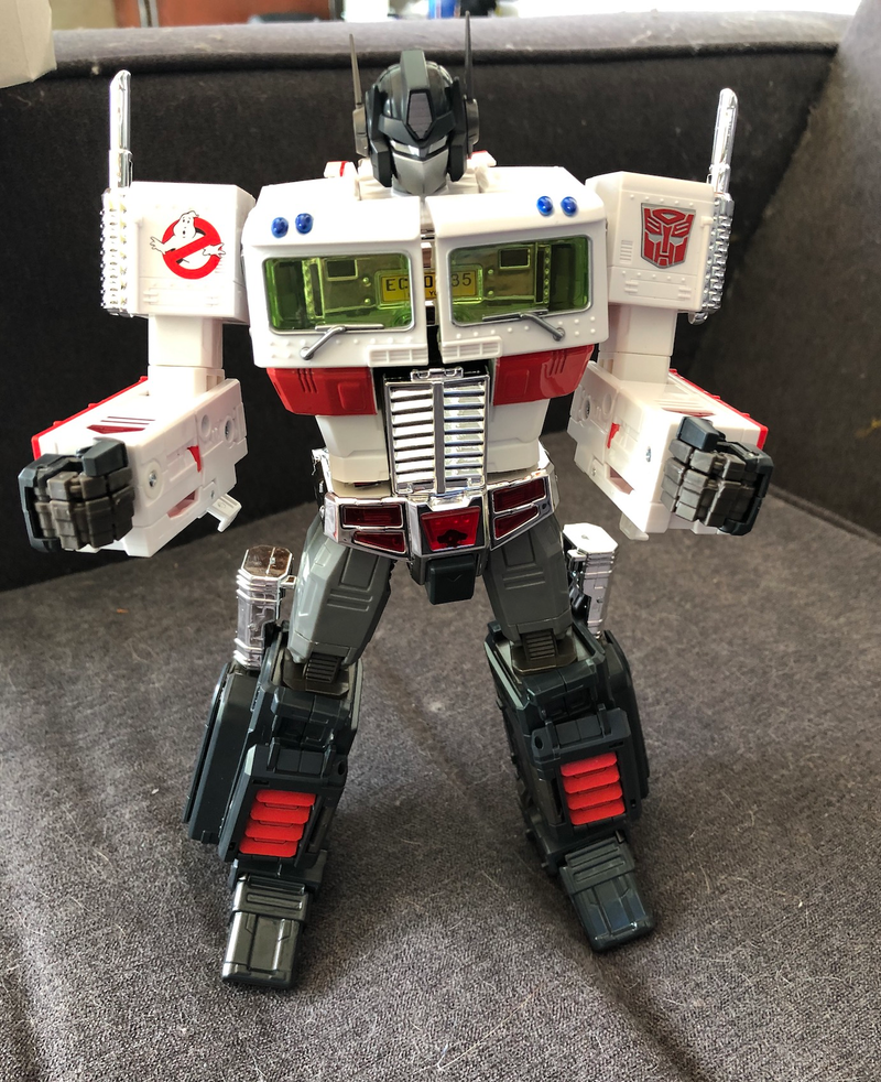 Optimus transformed into robot mode.